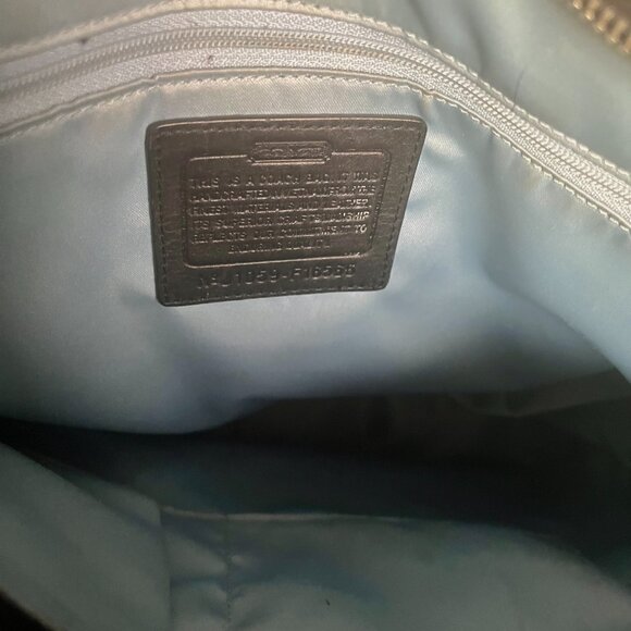 COACH Signature Black/Grey Jacquard Monogram Tote - #F16566 - Picture 3 of 4